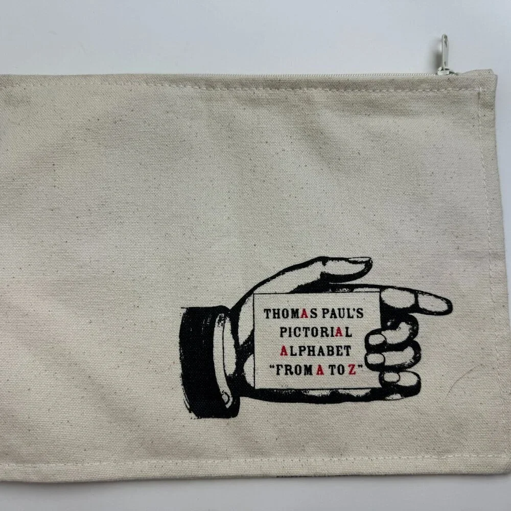 NWOT  Thomas Paul's Hand- Crafted  Canvas Cosmetic Bag 